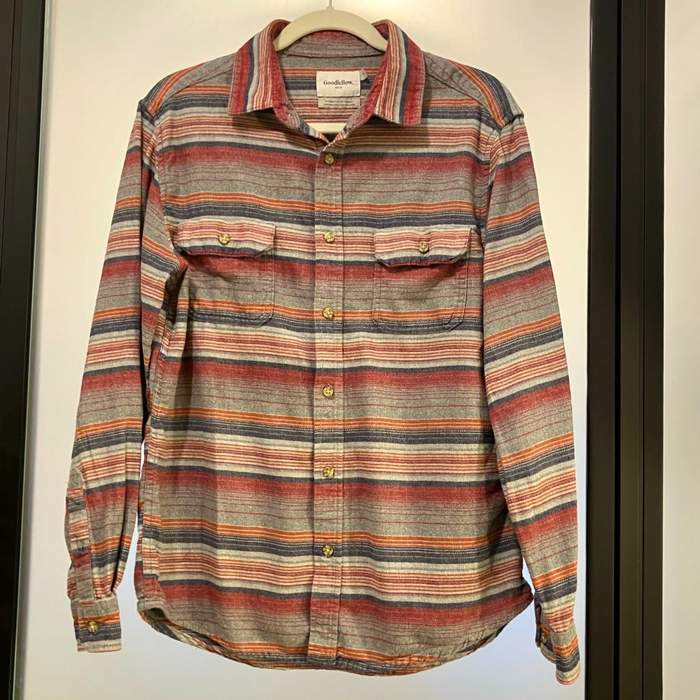 Men’s Goodfellow Longsleeve Button Down-Size Medium-100% Cotton